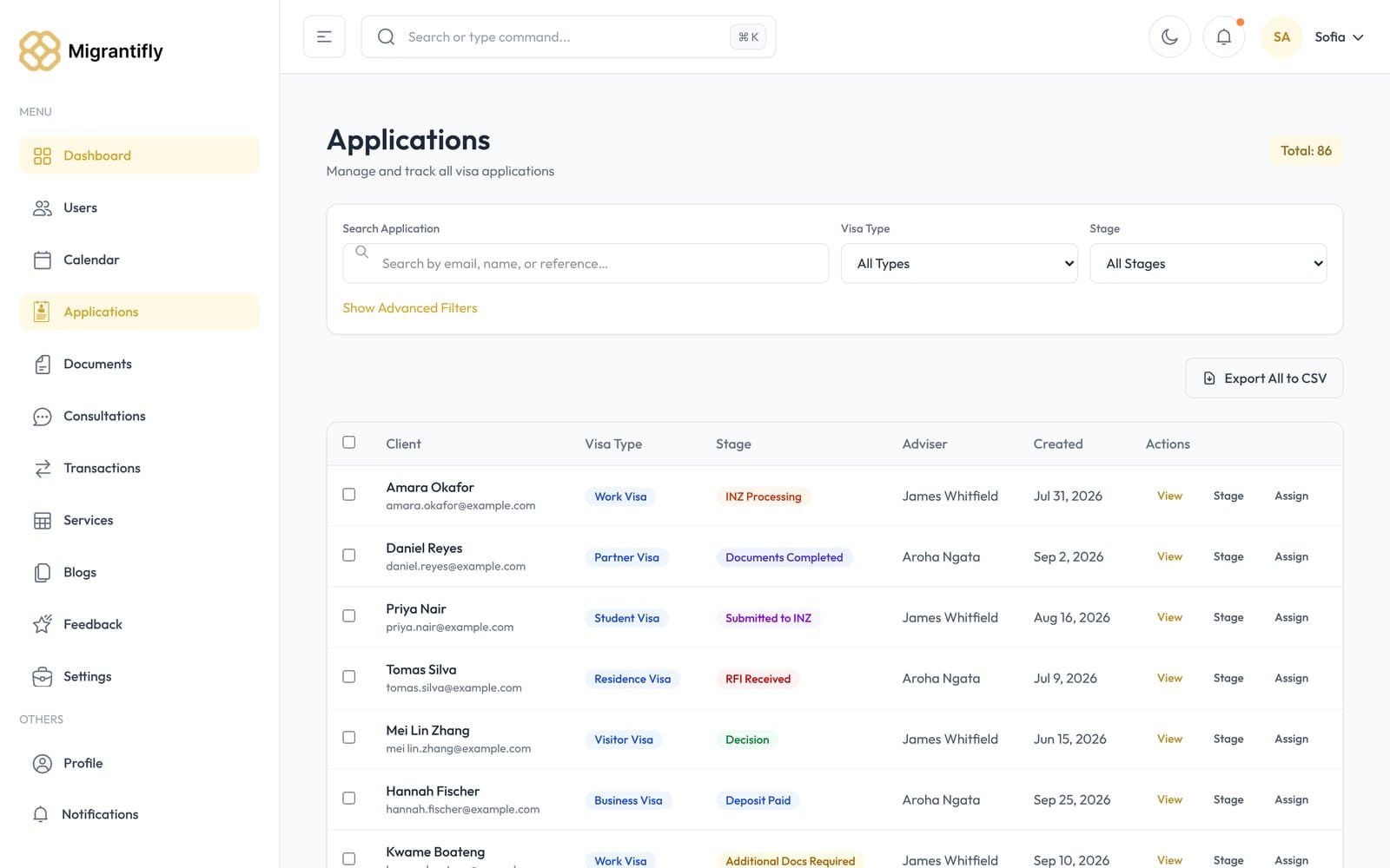 Migrantifly screenshot 3